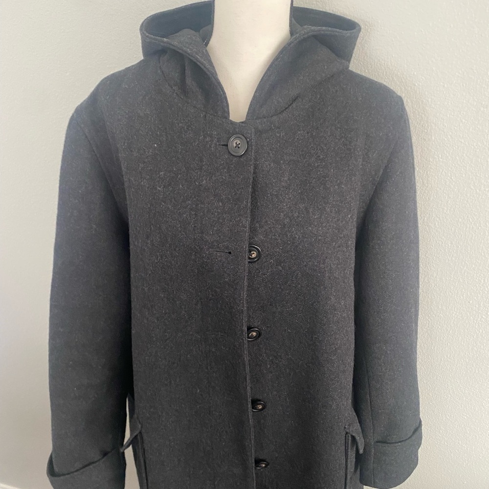 Gap Black Recycled Wool Coat - Picture 3 of 9
